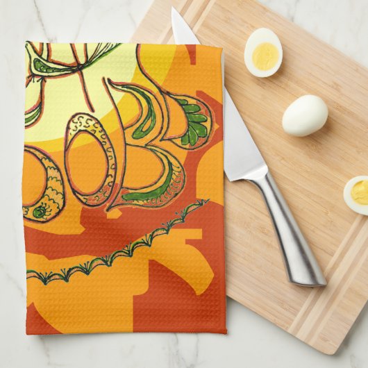 Linge De Cuisine Art populaire Peace & Love Wish en russe (Quart Plié)