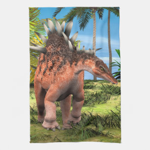 Linge De Cuisine Art Préhistorique de la Jungle avec Kentrosaurus D
