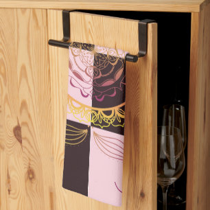 Linge De Cuisine Art rose et noir, tableau de bord mystique