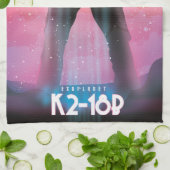 Linge De Cuisine Art spatial exoplanète K2-18b (Plié)