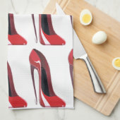 Linge De Cuisine Art stylet de chaussure de talon fou rouge (Quart Plié)