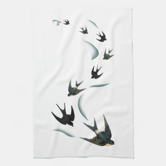 Linge De Cuisine Art vintage d'oiseaux d'hirondelle