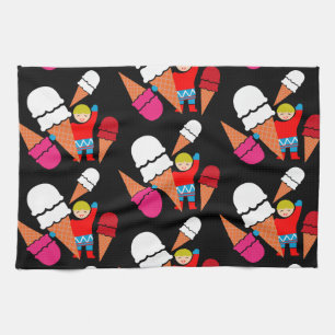 Linge De Cuisine Art vintage rétro de glace