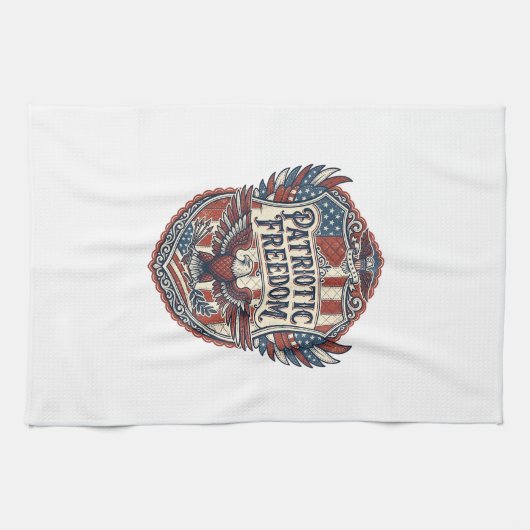 Linge De Cuisine Artiste de patchwork patriotique (Horizontal)