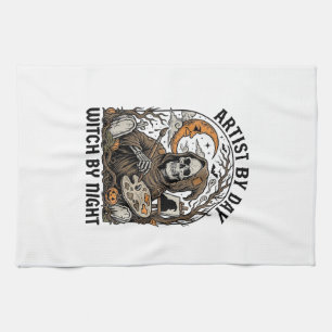 Linge De Cuisine Artiste Halloween Sorcière Gravure Vintage Art Tee