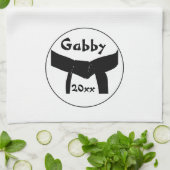 Linge De Cuisine Arts martiaux personnalisés Ceinture noire Serviet (Plié)