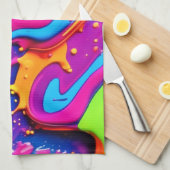 Linge De Cuisine Artwork de Neon Glow Liquid Splated (Quart Plié)