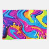 Linge De Cuisine Artwork de Neon Glow Liquid Splated (Horizontal)