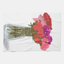Arty Joyeuses Fleurs Colorées Dans Le Vase +Nom Pe