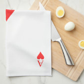 Linge De Cuisine As des coeurs (Quart Plié)