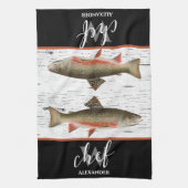 Linge De Cuisine Aspen rustique Bark Trout pêcheur Lake House (Vertical)
