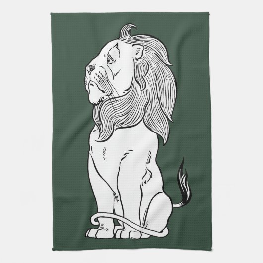 Linge De Cuisine Assistant vintage d'Oz, Lion courageux (Vertical)