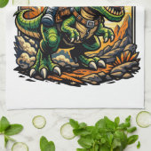 Linge De Cuisine Astronaut Riding a T-Rex – Epic Space Dinosaur (Plié)