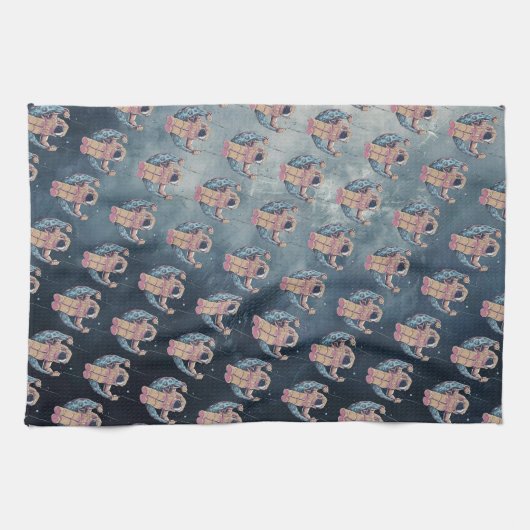 Linge De Cuisine Astronaute (Horizontal)