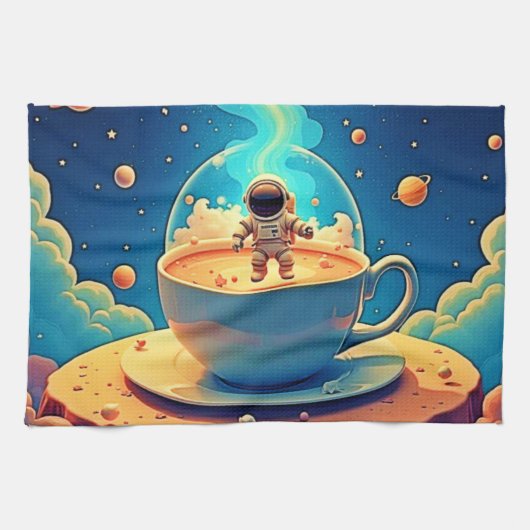Linge De Cuisine Astronaute Café Espace Art (Horizontal)
