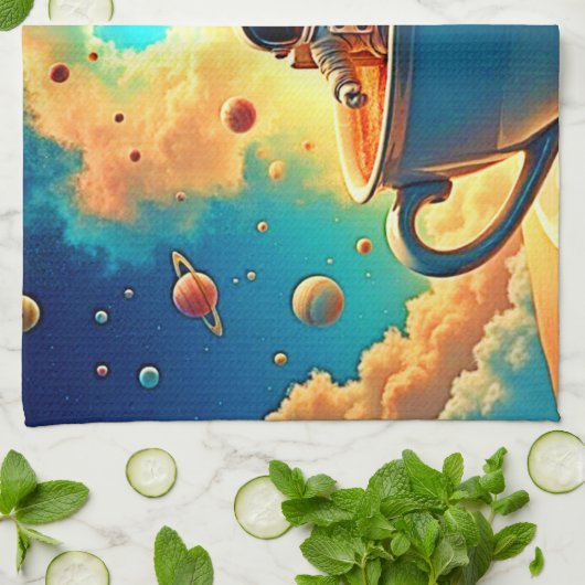 Linge De Cuisine Astronaut's Coffee Cosmos Journey (Plié)