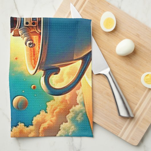 Linge De Cuisine Astronaut's Coffee Cosmos Journey (Quart Plié)