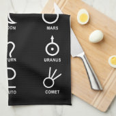 Linge De Cuisine Astronomes, symboles du système solaire (Quart Plié)