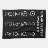 Linge De Cuisine Astronomes, symboles du système solaire (Horizontal)