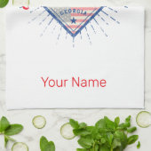 Linge De Cuisine Atlanta Georgia United States Retro Skyline (Plié)