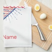 Linge De Cuisine Atlanta Georgia United States Retro Skyline (Quart Plié)