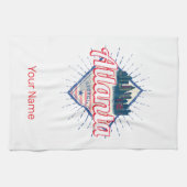 Linge De Cuisine Atlanta Georgia United States Retro Skyline (Horizontal)