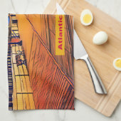 Linge De Cuisine Atlantic City Beach Boardwalk (Quart Plié)