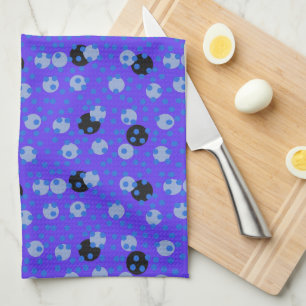 Linge De Cuisine Atomic Blueberry - Rêve à pois rétro