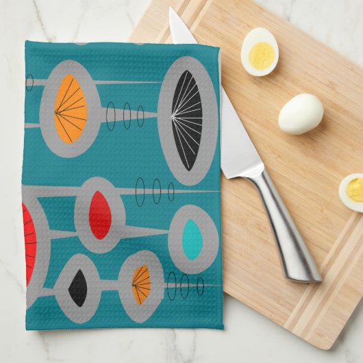 Linge De Cuisine Atomique moderne de la moitié du siècle (Quart Plié)