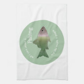 Linge De Cuisine Attention À La Pêche Fun Fisherman Citation (Vertical)