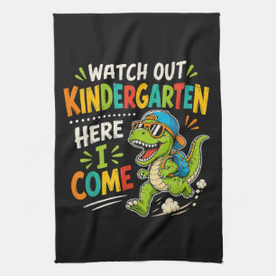 Linge De Cuisine Attention maternelle j'arrive Dino