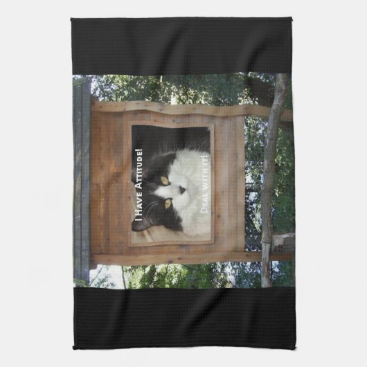 Linge De Cuisine Attitude du chat (Vertical)