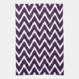 Linge De Cuisine Aubergine Chevrons Southern Cottage
