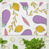 Linge De Cuisine Aubergine pourpre (Plié)