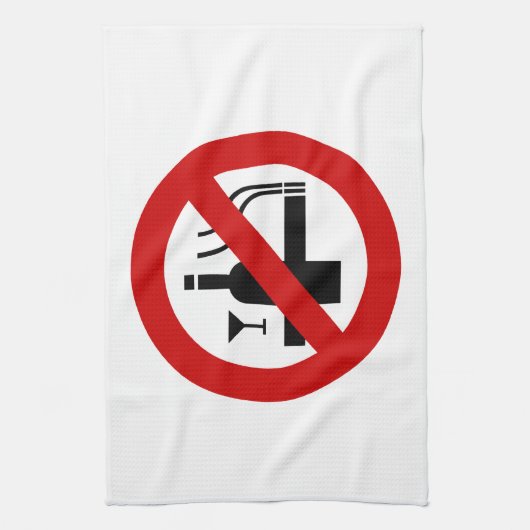 Linge De Cuisine AUCUN Fumeur ⚠ THÉ ⚠ (Vertical)