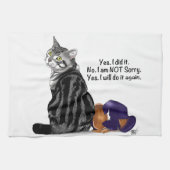 Linge De Cuisine Aucun Remorque Tabby Chat Drôle (Horizontal)