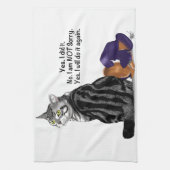 Linge De Cuisine Aucun Remorque Tabby Chat Drôle (Vertical)