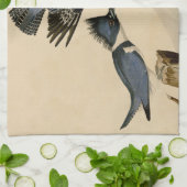 Linge De Cuisine Audubon Belted Kingfisher Wildlife Bird (Plié)