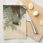 Linge De Cuisine Audubon Cèdre cire oiseau (Quart Plié)