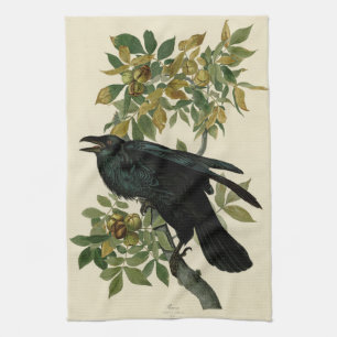 Linge De Cuisine Audubon Raven Oiseau classique