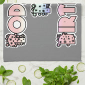 Linge De Cuisine Aujourd'hui est mon anniversaire Baby Pink Art Pri (Plié)