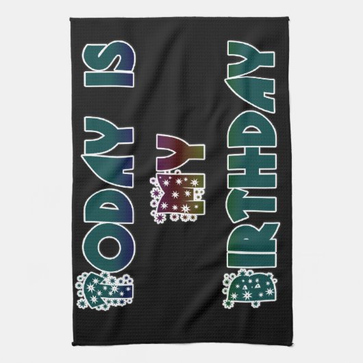 Linge De Cuisine Aujourd'hui est mon art d'anniversaire (Vertical)