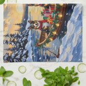 Linge De Cuisine Australian Cattle Dog Christmas Boat Holiday (Plié)