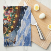 Linge De Cuisine Australian Cattle Dog Christmas Boat Holiday (Quart Plié)