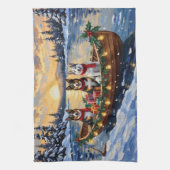Linge De Cuisine Australian Cattle Dog Christmas Boat Holiday (Vertical)