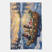 Linge De Cuisine Australian Kelpie Christmas Boat Holiday (Vertical)