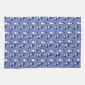 Linge De Cuisine Australian Shepherd mignon chien Motif bleu (Horizontal)
