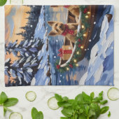 Linge De Cuisine Australian Terrier Christmas Boat Holiday (Plié)