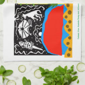 Linge De Cuisine Australie - ULURU - Outback - désert - (Plié)