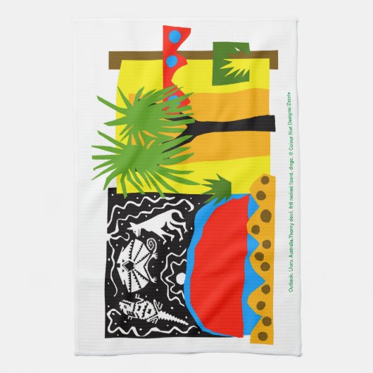 Linge De Cuisine Australie - ULURU - Outback - désert - (Vertical)